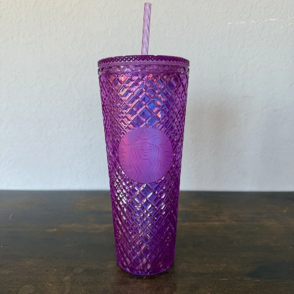 2023 Starbucks Jeweled Taffy Iridescent Pink Purple Tumbler 24oz Venti Cup‎